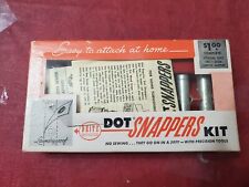 Vintage 1949 Dritz Dot Snappers Kit DIY Clothing Snap Replacement Parts Dresses picture