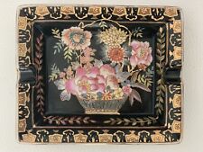 Stunning Vintage Oriental Flowers Astray/ Trinket Tray. picture