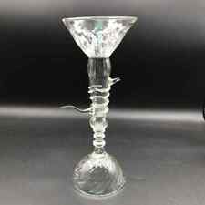 Vintage Fritz Dreisbach Hand Blown Glass Reversible Goblet Clear Signed 1981 picture
