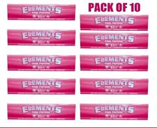 PACK OF 10 ELEMENTS PINK KING SIZE SLIM ROLLING PAPERS 32 LEAVES IN A PACK NEW picture