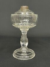 Rare Antique c.1880-1900 Hobbs Clear Glass Hand Lamp No.1 Kerosene Oil Lamp Base picture