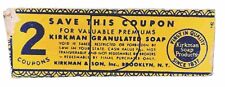 RARE ANT VTG c1920 Kirkman Soap Products Coupon Est.1837 Brooklyn NY Now Colgate picture
