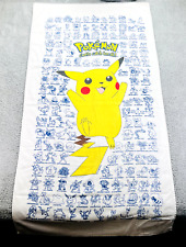 Vintage Pokemon Beach Bath Towel 53.5”x28” Gotta Catch Em All Pikachu picture