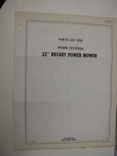 70's AMF Western Auto Parts List Rotary Mower Model 12530200  BIS picture