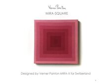 Vintage Verner Panton Mira X SQUARE Pink Gradation Cotton Art Board Mid Century picture