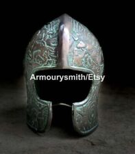 12 Gauge Medieval Barbuta Helmet Fully Handmade Knight Warrior Great Helmet picture