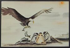 Story of the Eagle Crest Tlingit Legend Alaska Museum VTG Art Postcard Unposted picture