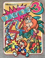 RARE 1983 Nintendo NEW Genuine DONKEY KONG 3 Arcade SIDE ART Decal Glossy OEM  picture