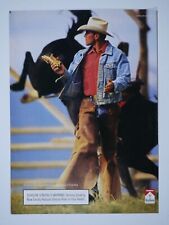 Marlboro Cowboy Bucking Bronco Denim Jacket Vintage 1997 Original Print Ad picture