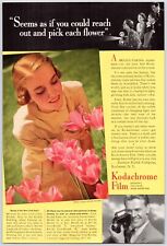 1938 Cine Kodak Eight Home Movie Camera Kodachrome Color Vintage 30s Print Ad picture