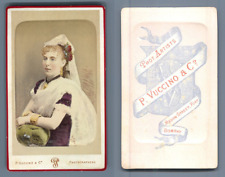 Vuccino & Co., Bombay, Victorian Beauty Vintage CDV Albumen Print a picture
