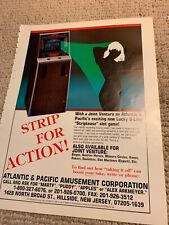 11- 8 1/4” Strip for Action Laser Disc 1990 arcade game AD FLYER picture