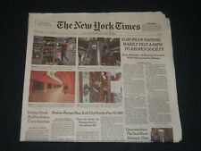 2020 APRIL 15 NEW YORK TIMES - EUROPEAN NATIONS WARILY TEST A PATH TO REOPEN picture