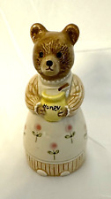  Vintage Bear & Honey Salt Shaker Ceramic  Otagiri Japan picture