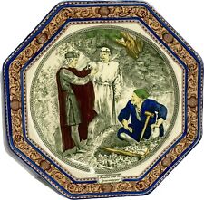 Vintage Adams England Porcelain Plate Shakespere Hamlet Octagon 8