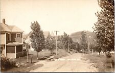 Orleans Vermont~Water Street Homes~Dirt Road Runs Downhill~Horse Buggy~1914 RPPC picture