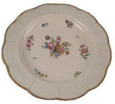 Nice Antique 18thC Worcester Porcelain Polychrome Floral Plate Porzellan Teller picture