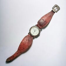 Chet Vogt Ostrich Leather & Sterling Silver .925 Vintage Western Watch picture