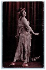c1910's Mlle Marcia Actress Dancers Studio Portrait Unposted Antique Postcard picture