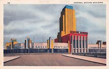 General Motors Advertising Fair 1933 La Salle Pontiac Cadillac Vtg Postcard A53 picture