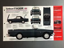 1964 - 1968 Sunbeam Tiger Convertible Poste, Spec Sheet, Folder, Brochure - RARE picture