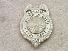 Vintage Obsolete San Diego Fire Department Engineeer NAS Naval Air Station picture