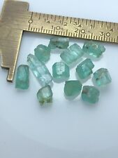 19.50 Crt / 12 Piece / Natural Rough Emerald Ready For Faceted Small mm Size, picture