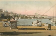 Hand-Colored Postcard Yacht Harbor California Building PPIE San Francisco 1915 picture