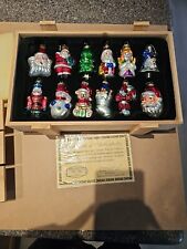 Pacconi Museum Series Christmas Ornaments 12 Pc Glass Set In Crate Complete EUC picture