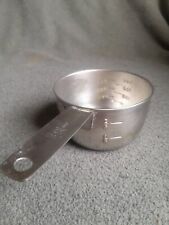 Vintage Foley Vintage 1 Cup Measure, 236.6 ml, Stainless Steel, Block Print USA  picture