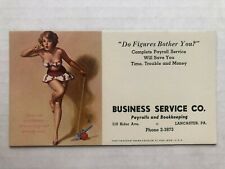 Vintage 1950's Pinup Girl Advertising Blotter by Earl Moran -Blond Firing Canon picture