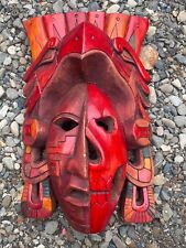 Mayan Aztec Life and Death Wooden Totem Mask Wall Hanging-Hand Made 15
