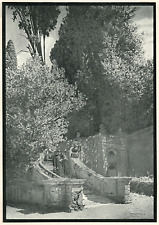 PAUL PICHIER, Villa D'este Tivoli, Tipped-in Halftone Austrian Pictorialism 1908 picture