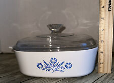 Vintage Corning Ware A-2-B Blue Cornflower 2 Liter Casserole Dish With Lid picture