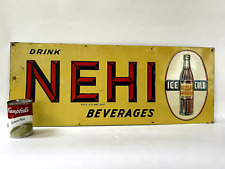 Original Vintage NEHI SODA Metal Sign Donaldson Art Sign Co. #1507 picture