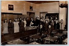 RPPC early school classroom students real photo vintage antique picture