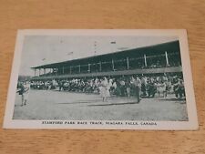 Stamford Park Race Track Niagara Falls Canada 3 Cent Stamp Vintage Postcard picture