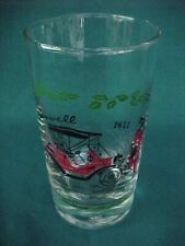 VTG. LIBBEY’s 1950’s TUMBLER HIGH BALL GLASS 1911 MAXWELL CAR w/ PEOPLE MCM 9oz picture
