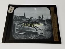 Glass Magic Lantern Slide MLC PAUL REVERE'S RIDE ON THE STEED HE RIDES AT NIGHT picture