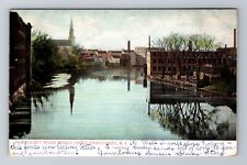 Pawtucket RI-Rhode Island, Pawtucket River Above Falls, Antique Vintage Postcard picture