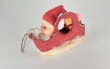 Christmas One of a Kind Folk Art Decoration Santa in his Sleigh 1950s Rare picture