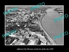 OLD LARGE HISTORIC PHOTO OF JEFFERSON CITY MISSOURI AERIAL VIEW OF CITY c1950 2 picture