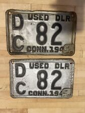 Very Early Connecticut Used Car Dealer License Plates Pair picture