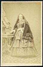 hungarian noblewoman in amazing costume, L. ANGERER, Vienna, antique CDV, 1860's picture