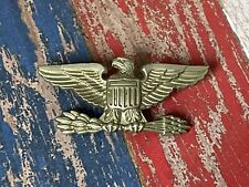 Authentic 1930s to WWII Army USMC Colonel Navy Captain Rank Insignia Pin Back picture