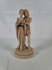 Vintage Faro Beige Alabaster Romeo & Juliet Sculpture Figurine Shakespeare 7.5