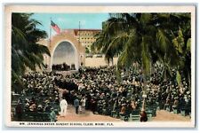 c1920 WM Jennings Bryan Sunday School Class Religious Miami Florida FL Postcard picture