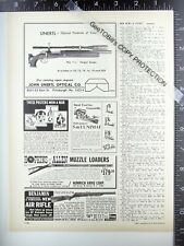 1968 Benjamin Air rifle model 340 342 347 Hopkin & Allen Muzzle loader Unimat ad picture