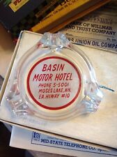 Tri Lobe Ashtray Acl Basin Motor Hotel Moses Lake Washington Advertising  picture