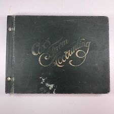 Antique 1913 Cox’s Farm Accounting Ledger Farm Bookkeeping Expense & Profit Book picture